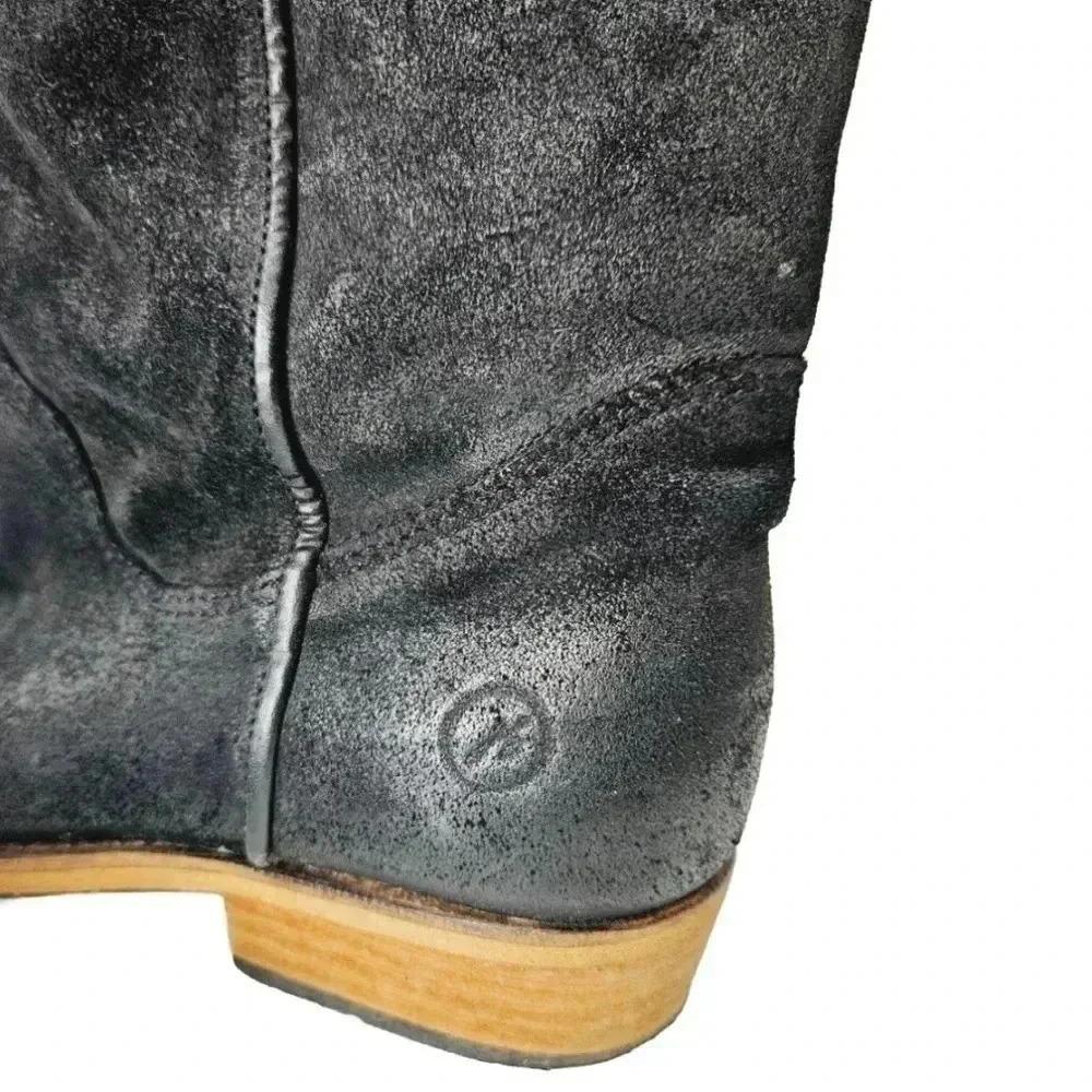 Bronx Leather Knee High Boots Black EU 36 US 6 Minimalist Riding Boots Portugal - Picture 9 of 12